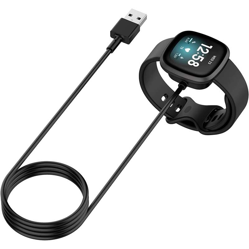Carregador Fitbit Versa 3 / Versa 4 Preto 3