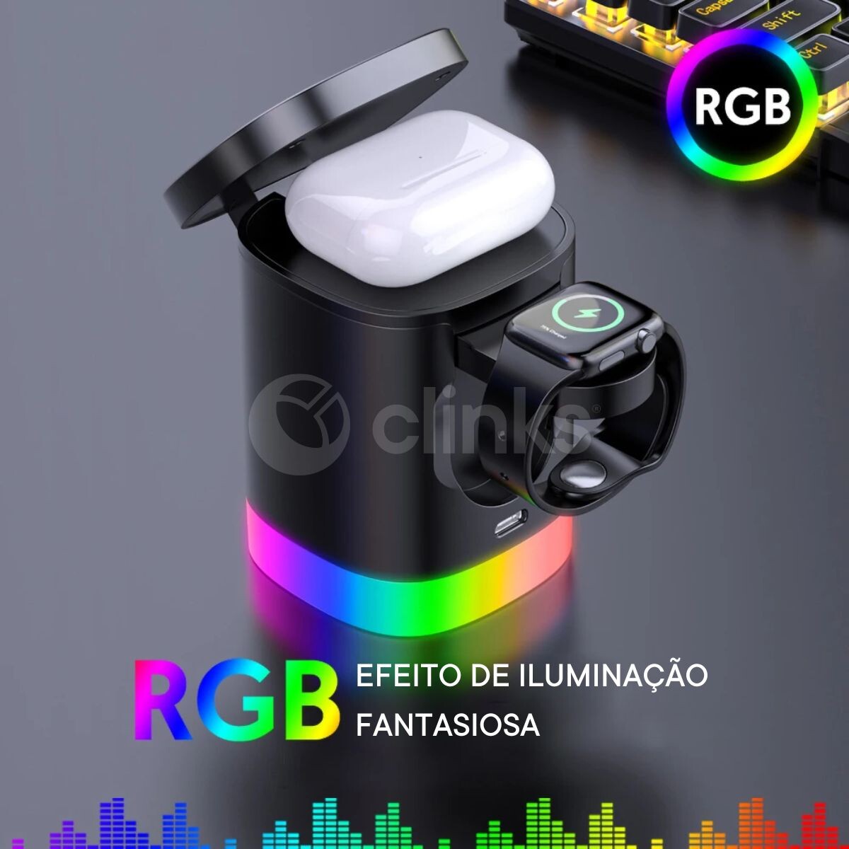 Carregador Magnético Led 3 em 1 20W 4