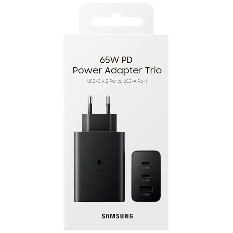 Carregador Samsung EP-T6530 Trio 65W Preto 3