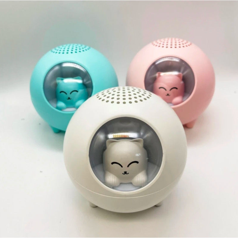 Coluna Bluetooth Sem Fio Planeta Gato Verde