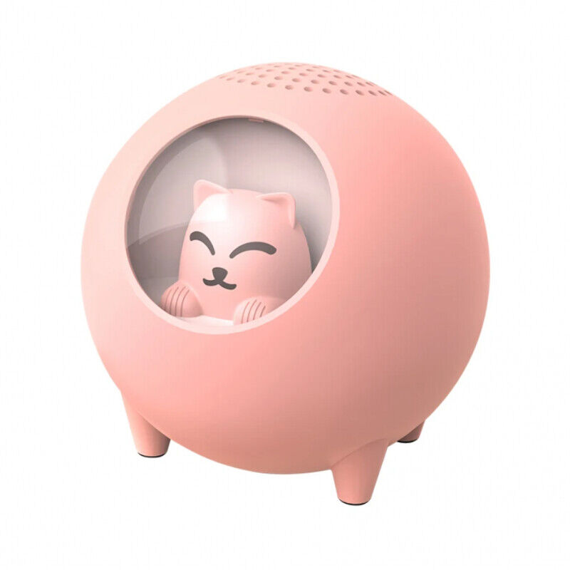 Coluna Bluetooth Sem Fio Planeta Gato Rosa