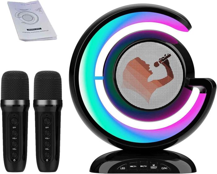 Coluna G Led Com Microfone