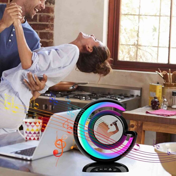 Coluna G Led Com Microfone