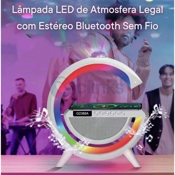 Coluna G Led com Mini Ecrã e Bola de Discoteca