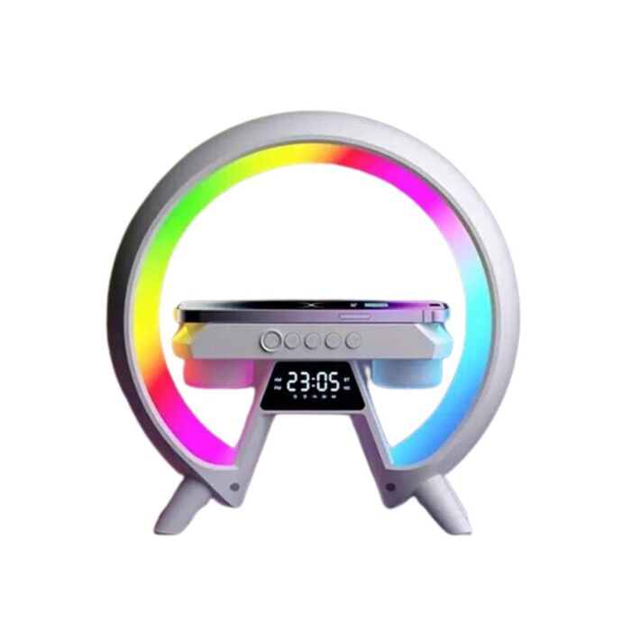 Coluna LED com Carregamento Wireless Redonda