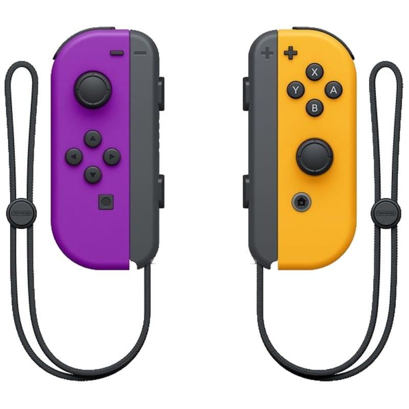 Conjunto de comandos Joy-Con Esquerdo/Direito compatíveis com o Nintendo Switch - Violeta Laranja