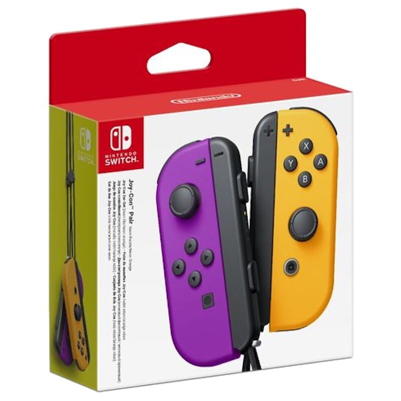 Conjunto de comandos Joy-Con Esquerdo/Direito compatíveis com o Nintendo Switch - Violeta Laranja 2