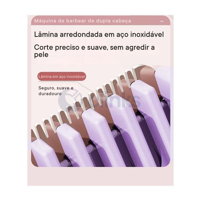 Depiladora Feminina Portátil 2 Cabeças Girly