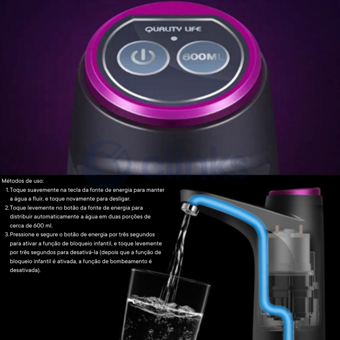 Dispensador de Água Automático Ecrã Digital