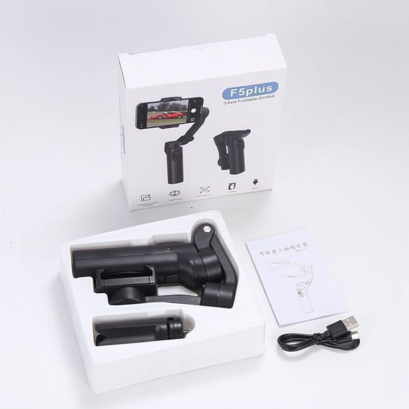 Gimbal F5 Plus 3 Eixos Preto - Estabilizador para smartphone 6