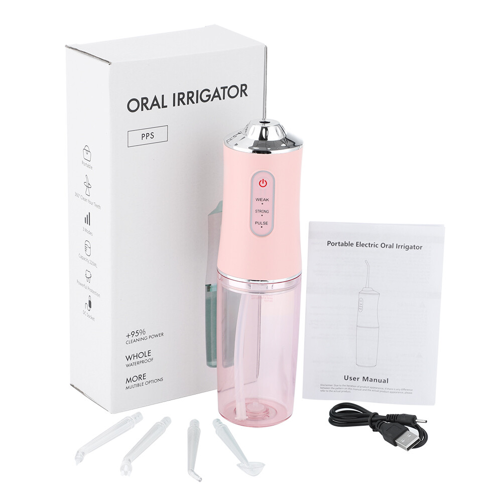 Irrigador Oral Elétrico Recarregável Rosa 0