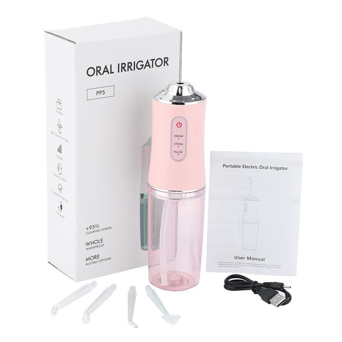Irrigador Oral Elétrico Recarregável Rosa