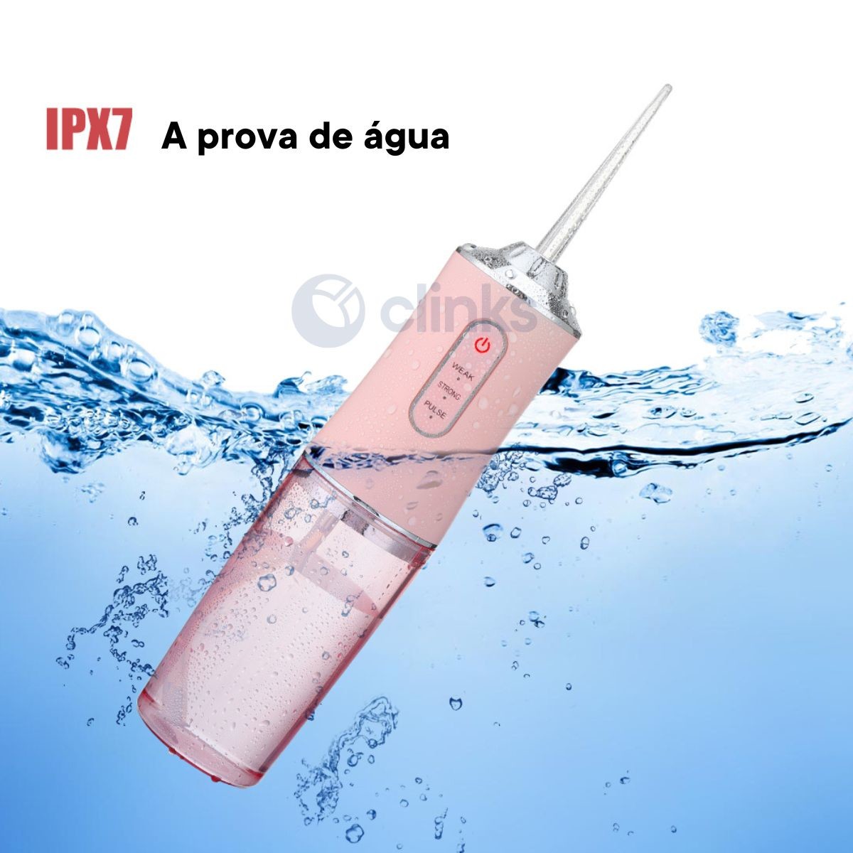Irrigador Oral Elétrico Recarregável Rosa 7