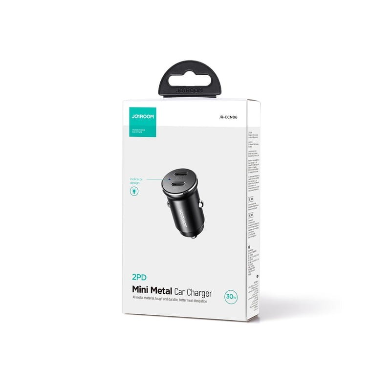 Joyroom JR-CCN06 Dual USB-C Mini Metal - Carregador de carro 4