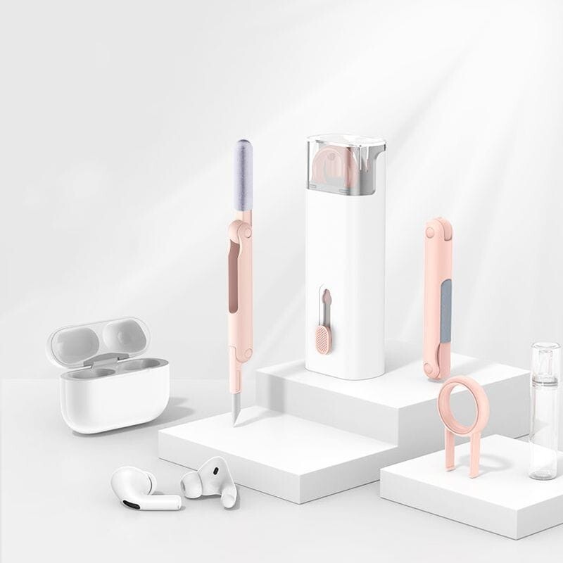 Kit de Limpeza de Teclado e Smartphone 7 em 1 Rosa 2