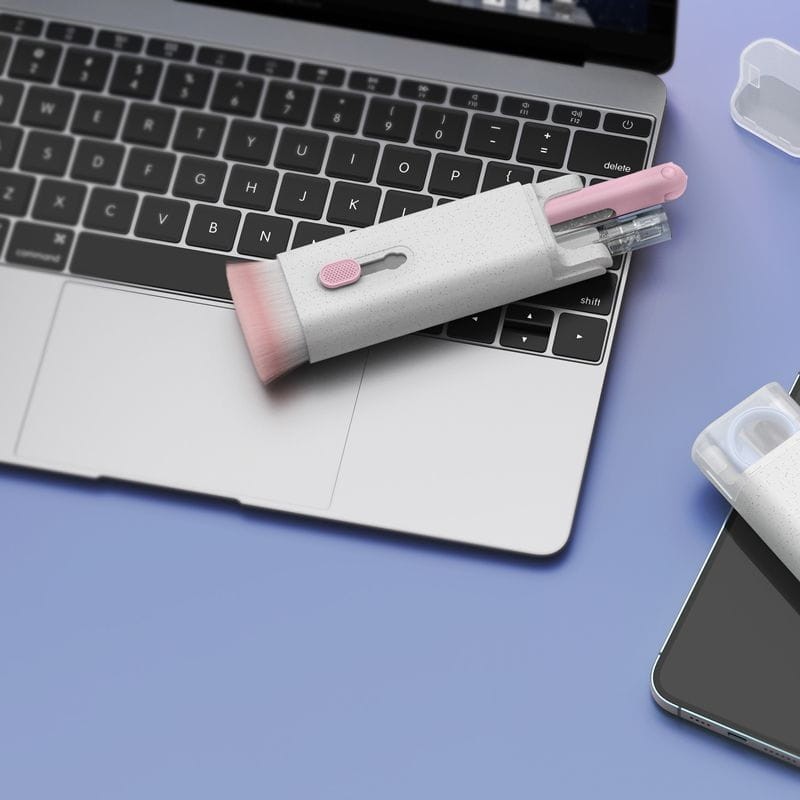 Kit de Limpeza de Teclado e Smartphone 7 em 1 Rosa 4