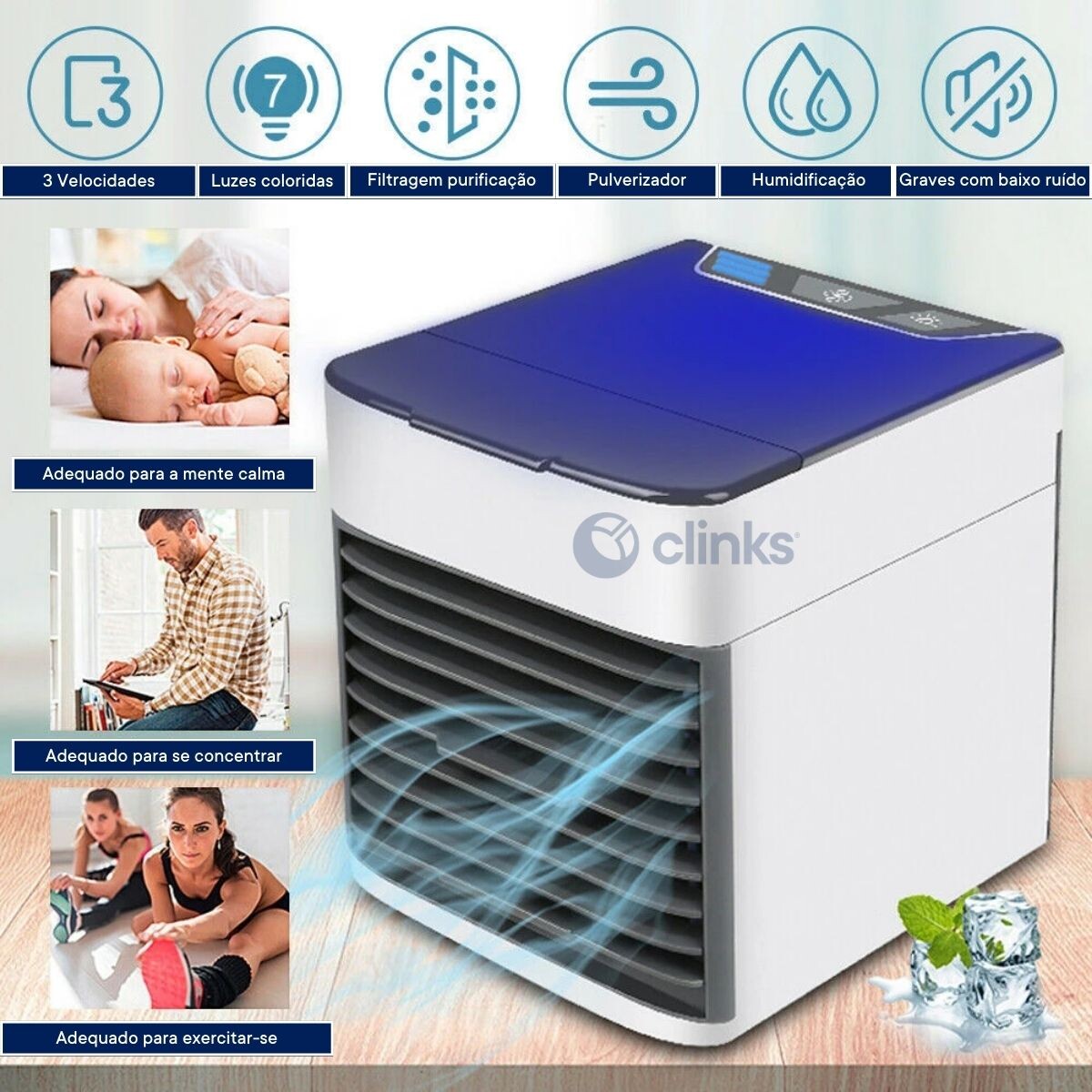 Mini Climatizador Portátil - Mini Ar Condicionado 14