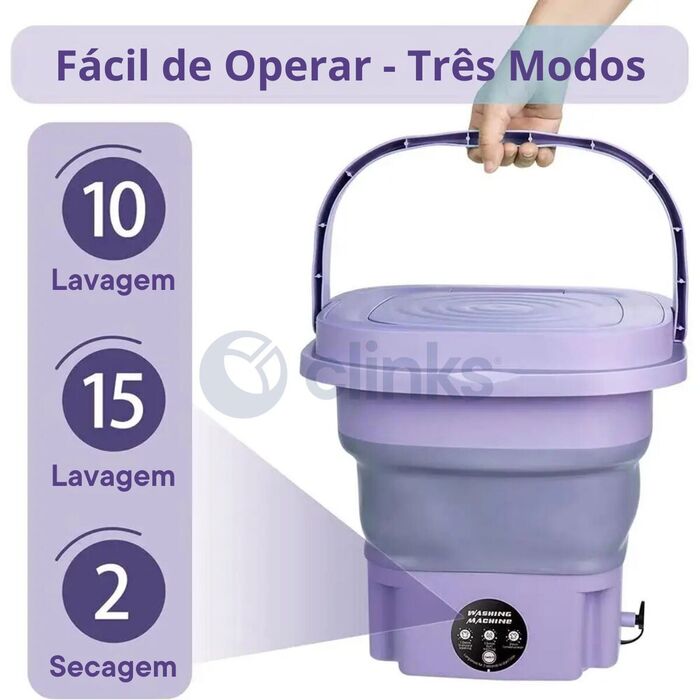 Mini máquina de lavar roupa portátil Square