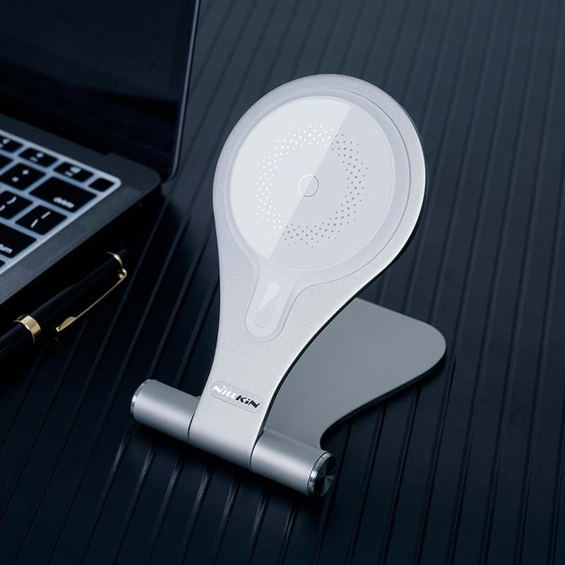 Nillkin Suporte de Carregamento MagStand Wireless Magsafe Prateado 3