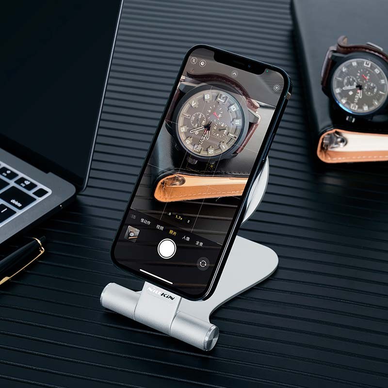Nillkin Suporte de Carregamento MagStand Wireless Magsafe Prateado 4