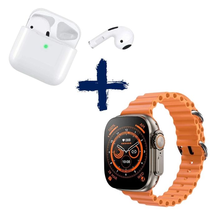 Pack Smartwatch T900 Ultra Max + Auriculares