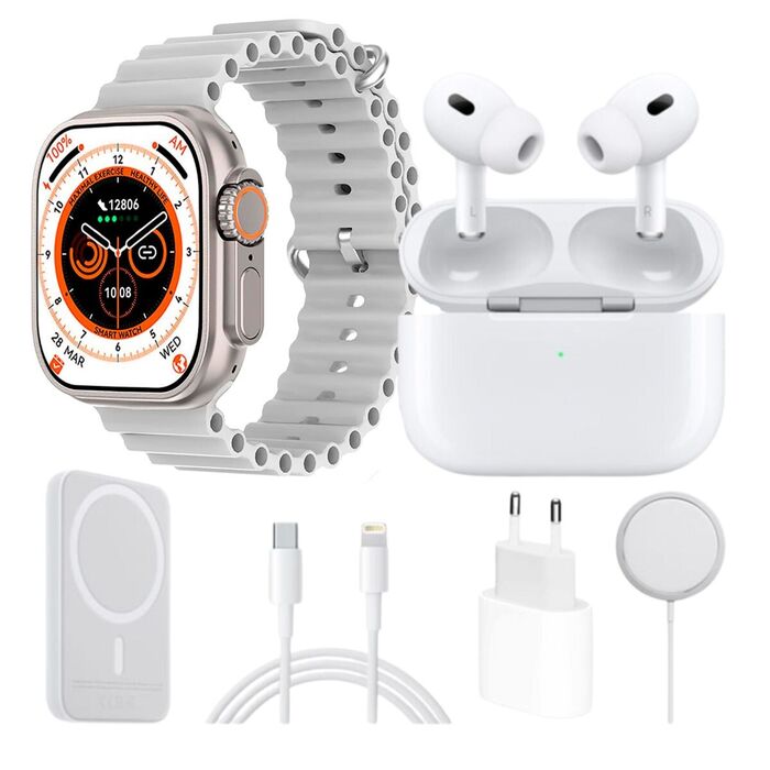 Pack Smartwatch x8 Unique Combo Prata