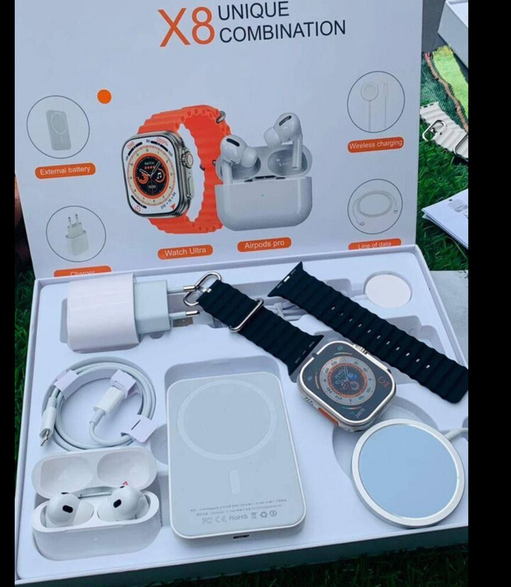 Pack Smartwatch x8 Unique Combo Preto 2