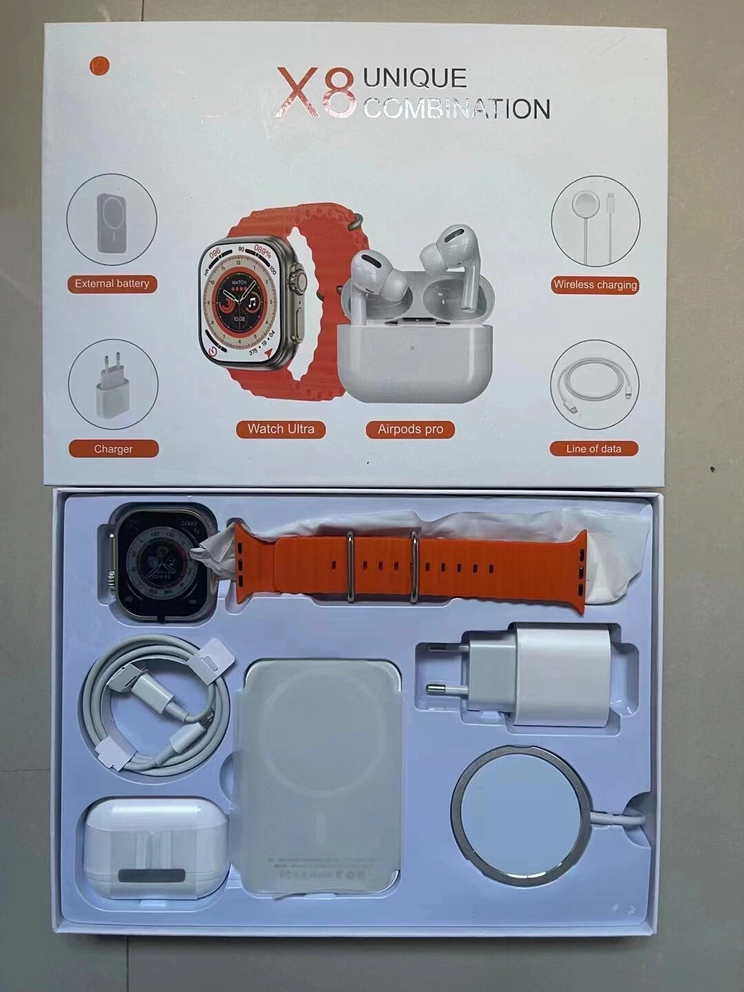 Pack Smartwatch x8 Unique Combo Laranja 2