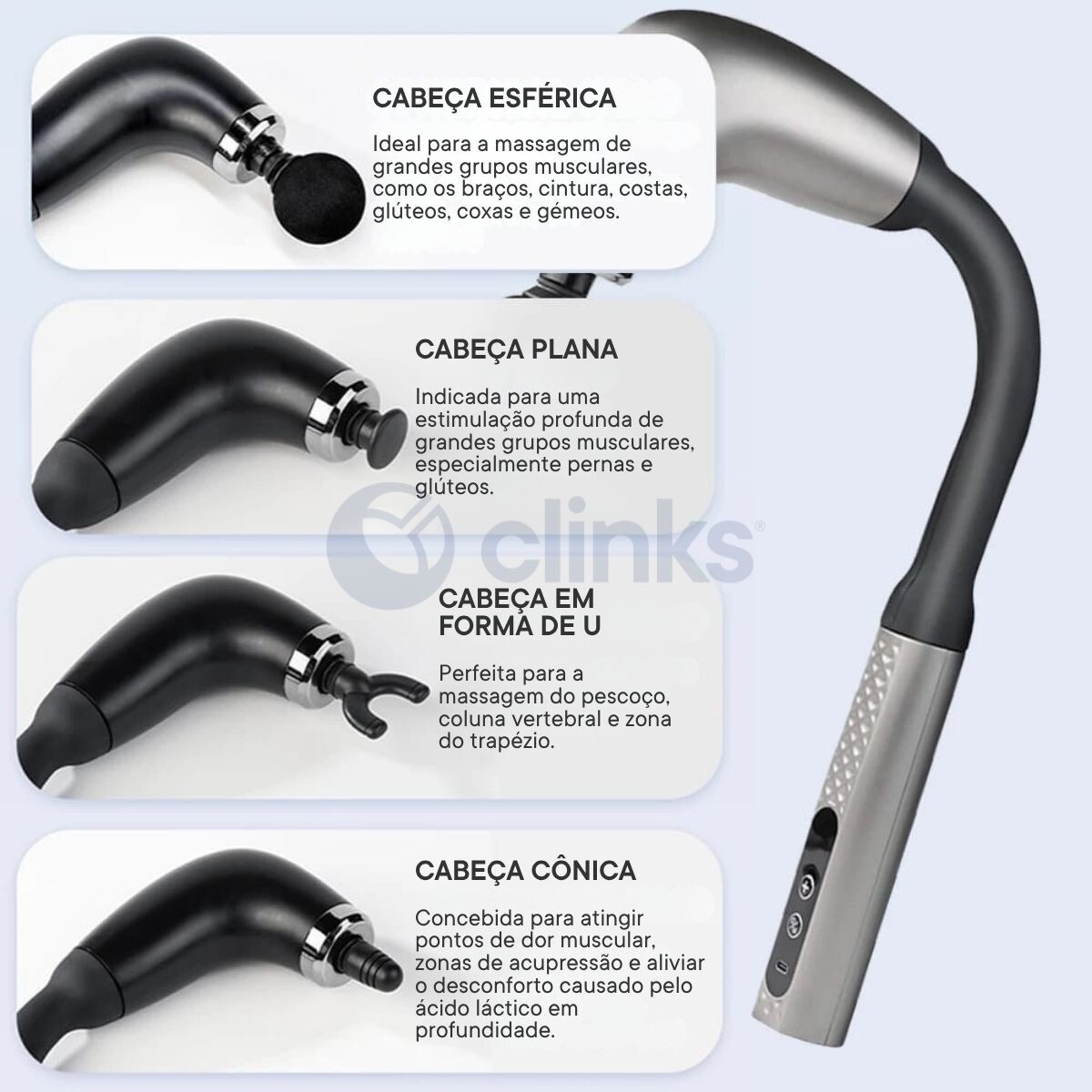 Pistola de Massagem Formato U 1