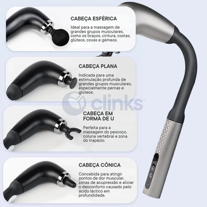 Pistola de Massagem Formato U