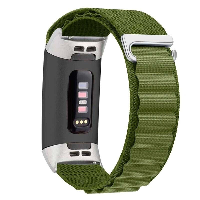 Pulseira Fitbit Charge 5 / Charge 6 Nylon Verde
