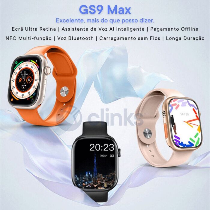 Smartwatch GS9 Max Preto