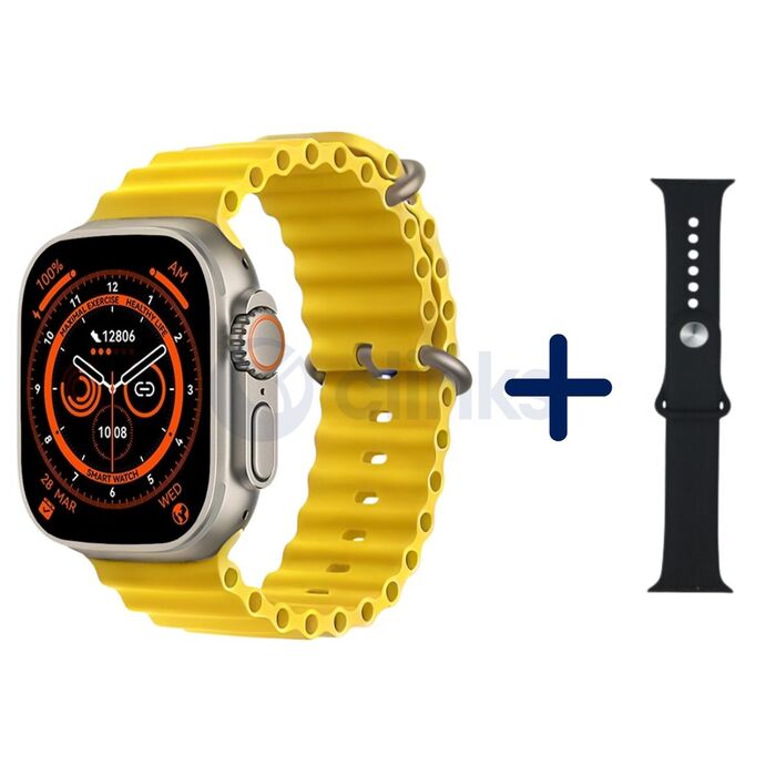 Smartwatch K950 com 2 Braceletes Amarelo