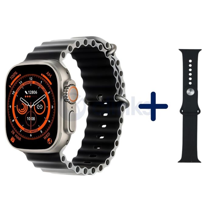 Smartwatch K950 com 2 Braceletes Preto
