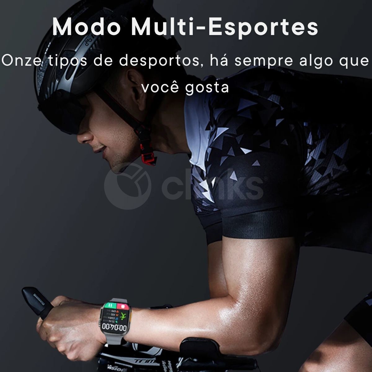 Smartwatch K950 com 2 Braceletes Preto 2