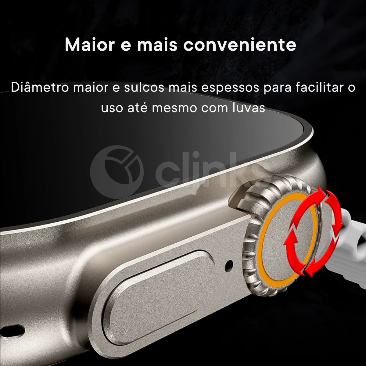 Smartwatch K950 com 2 Braceletes Laranja 6