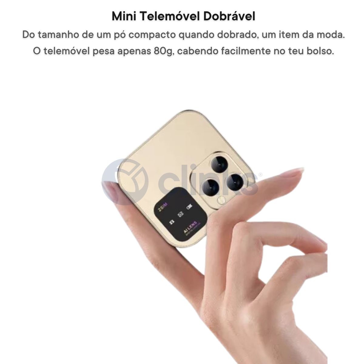 Telemóvel Dobrável Dual Sim Preto 6