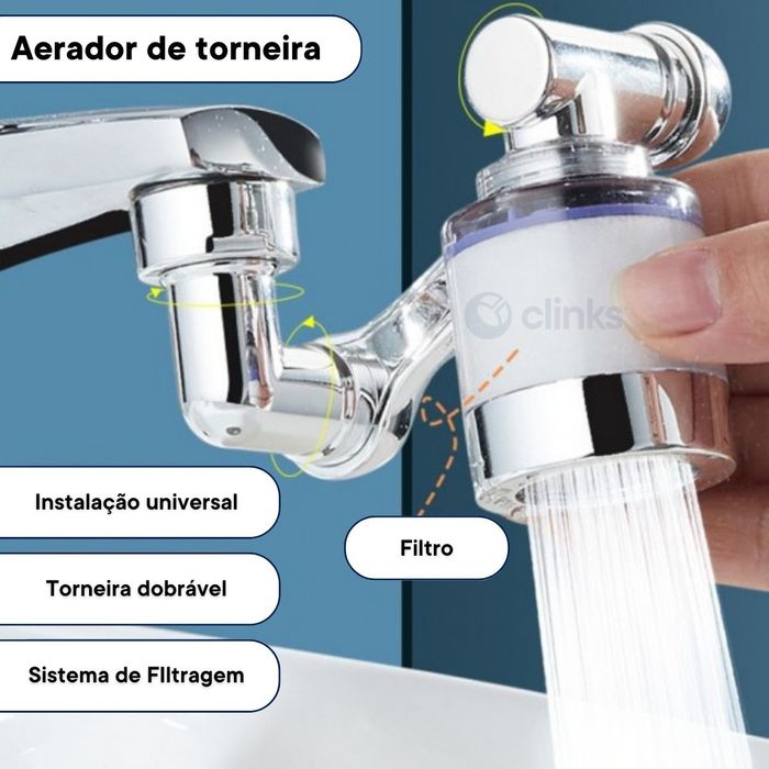 Extensor de Torneira Rotativo 1080°