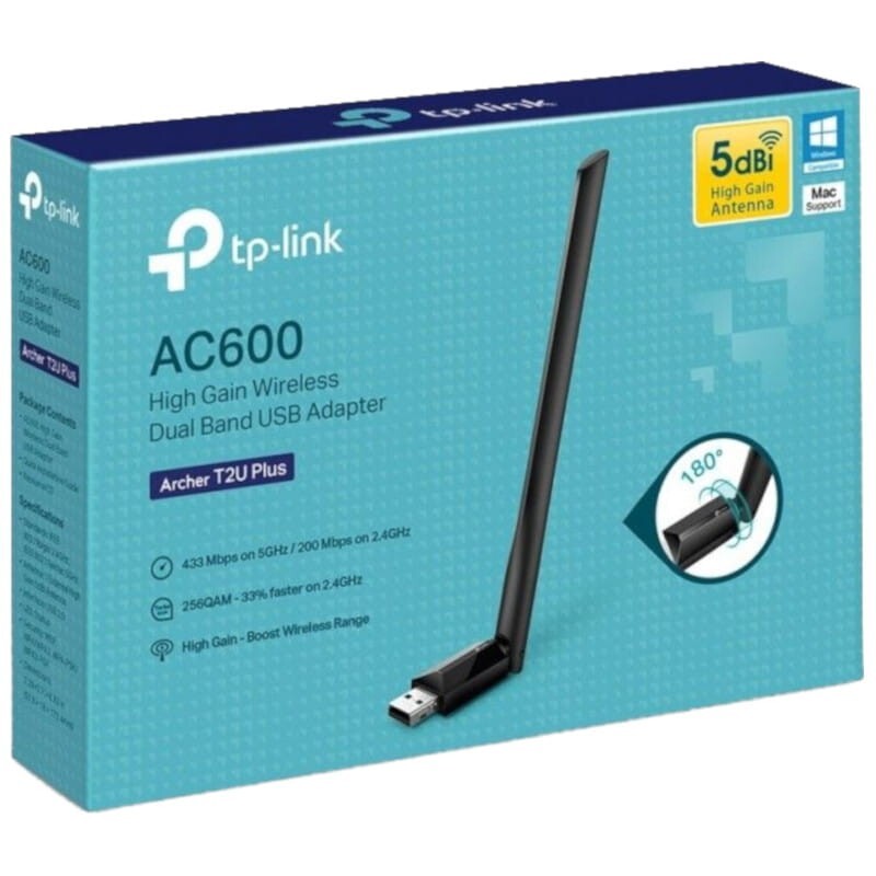 TP-LINK Archer T2U Plus Adaptador Wifi USB 2