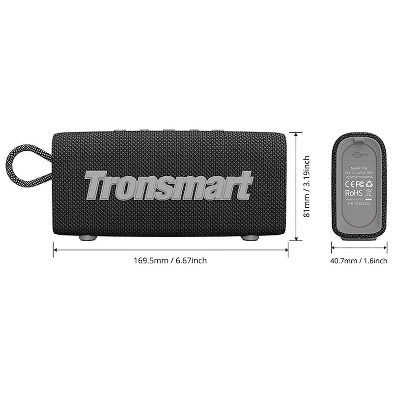 Tronsmart Trip 10W Preto - Coluna Bluetooth 4