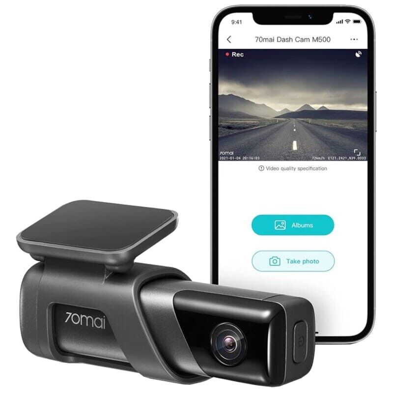 Xiaomi 70mai Dash Cam M500 64GB Preto - Câmera de Carro