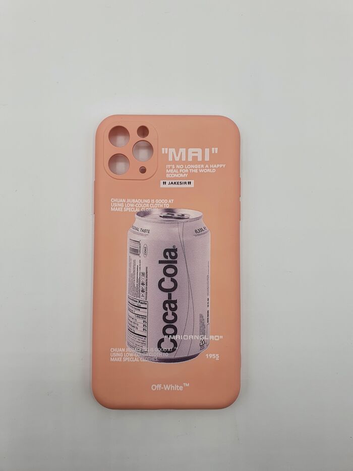 Capa Silicone Coca-Cola Rosa iPhone 11 Pro Max Fun