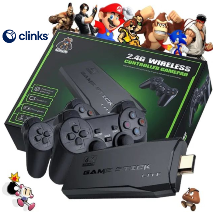 Consola de Jogos Stick HDMI sem Fios - C/2 Comandos Incluídos