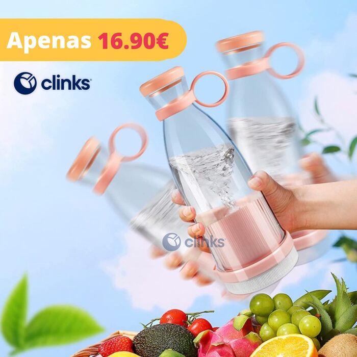 Garrafa Liquidificadora Portátil Fresh Azul