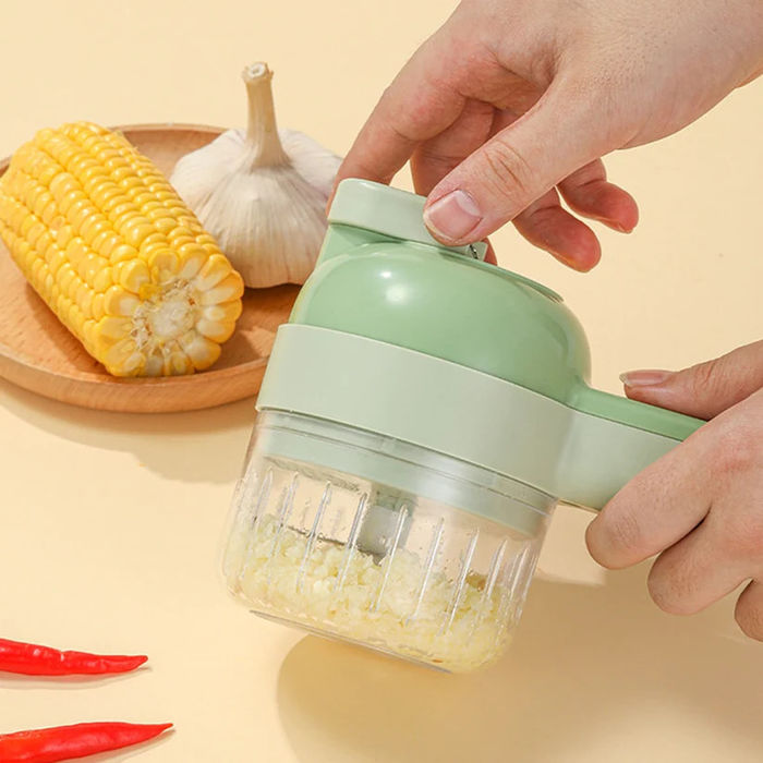 Cortador De Legumes Elétrico 4 em 1
