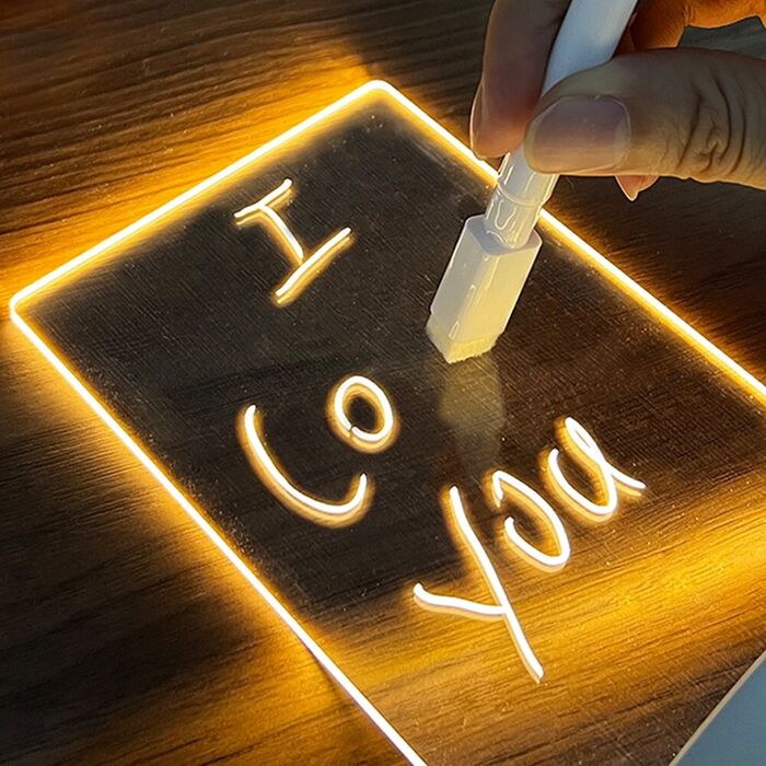 Quadro Acrílico de Escrita LED
