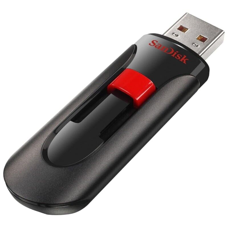 SanDisk Cruzer Glide 64GB USB 2.0 Preto/Vermelho - Unidade Flash USB