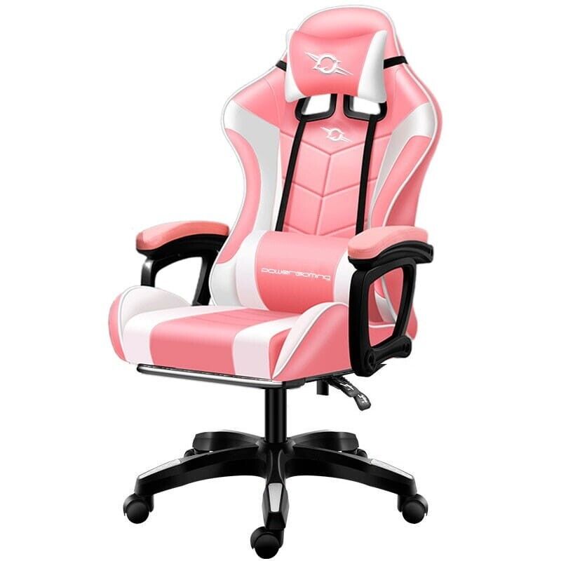 Cadeira Gaming PowerGaming com Coluna Bluetooth e Massagem Rosa