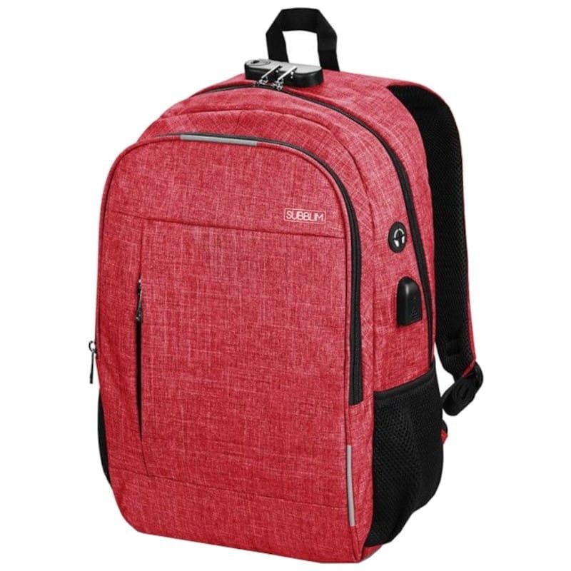 Subblim Urban Lock System 16 Vermelho - Mochila para Portátil