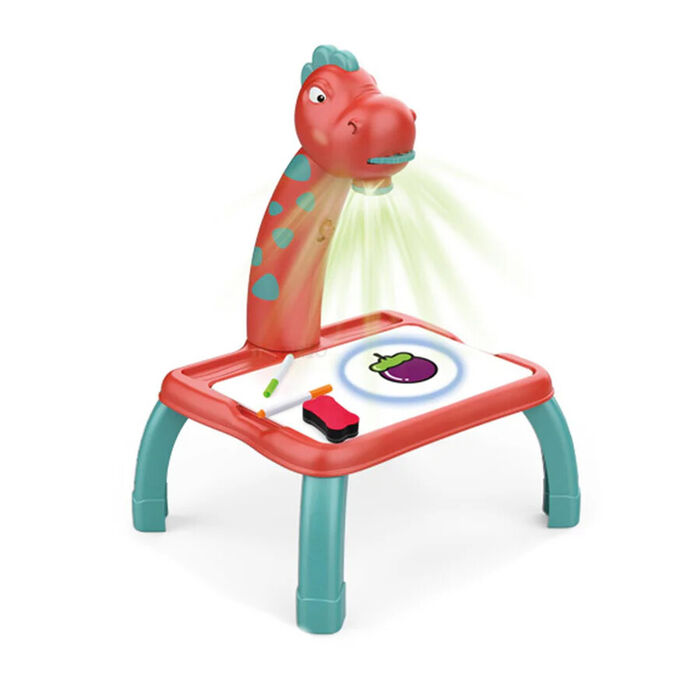 Mesa de Projeção de Desenho para Criança - Dinossauro Vermelho